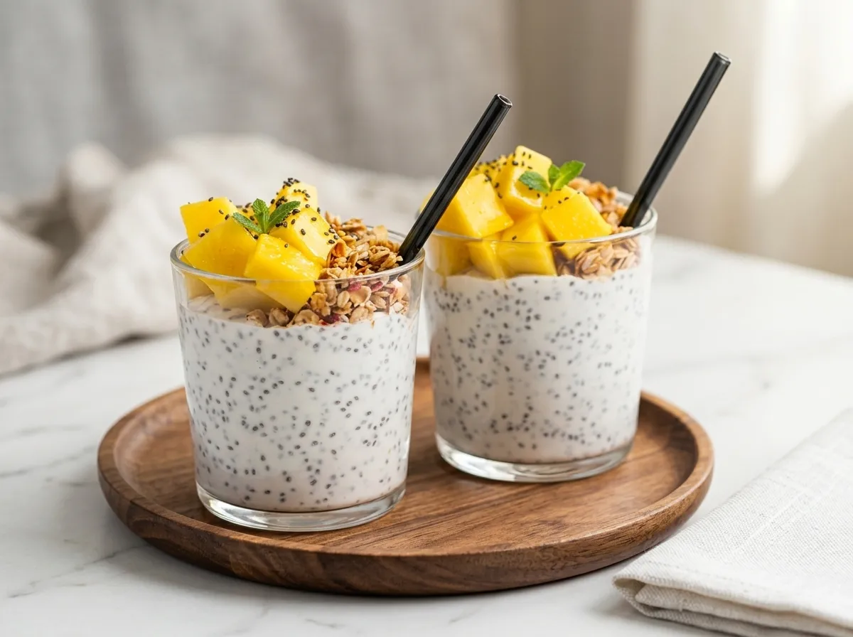 Coconut Mango Chia Seed Pudding